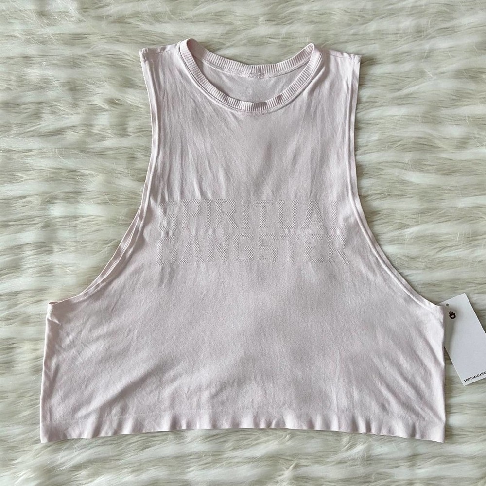 Spiritual Gangster Light Pink Supernova Tank Top Sz XS